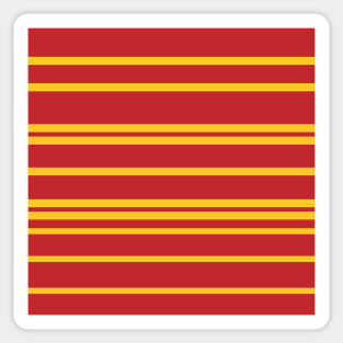 Antique Gold Stripes Racing Across Red Sticker